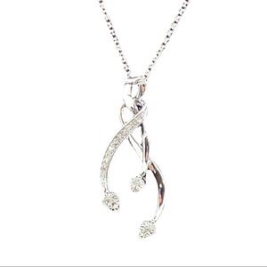 REDUCED BY $20 Diamond Spray Necklace 1/10 Carat 17” Chain NWT